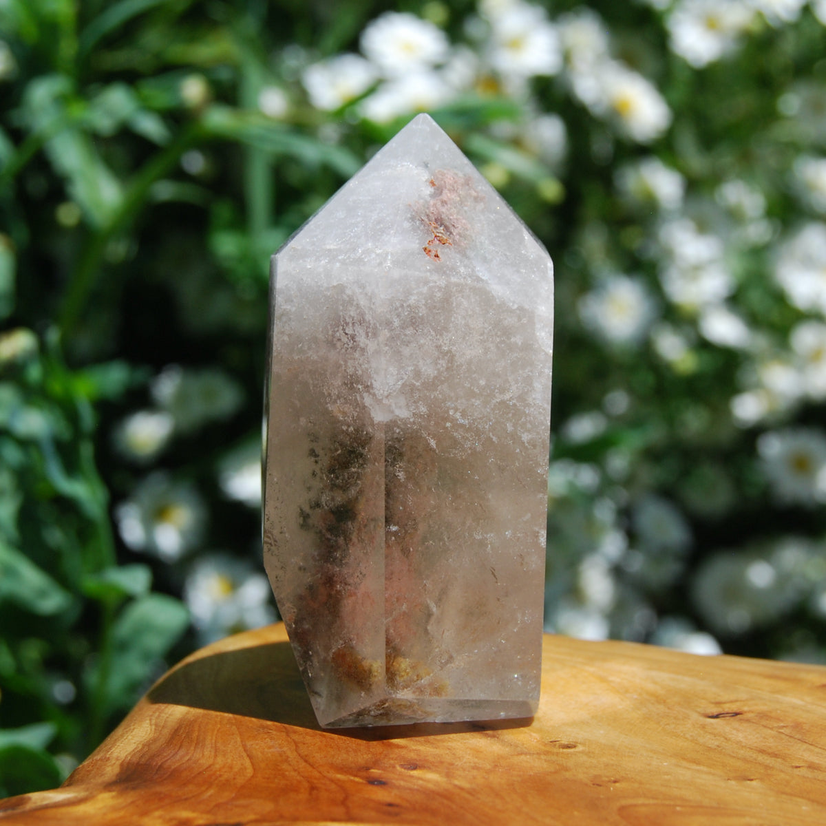 Lodolite Garden Quartz Crystal Tower, Landscape Quartz