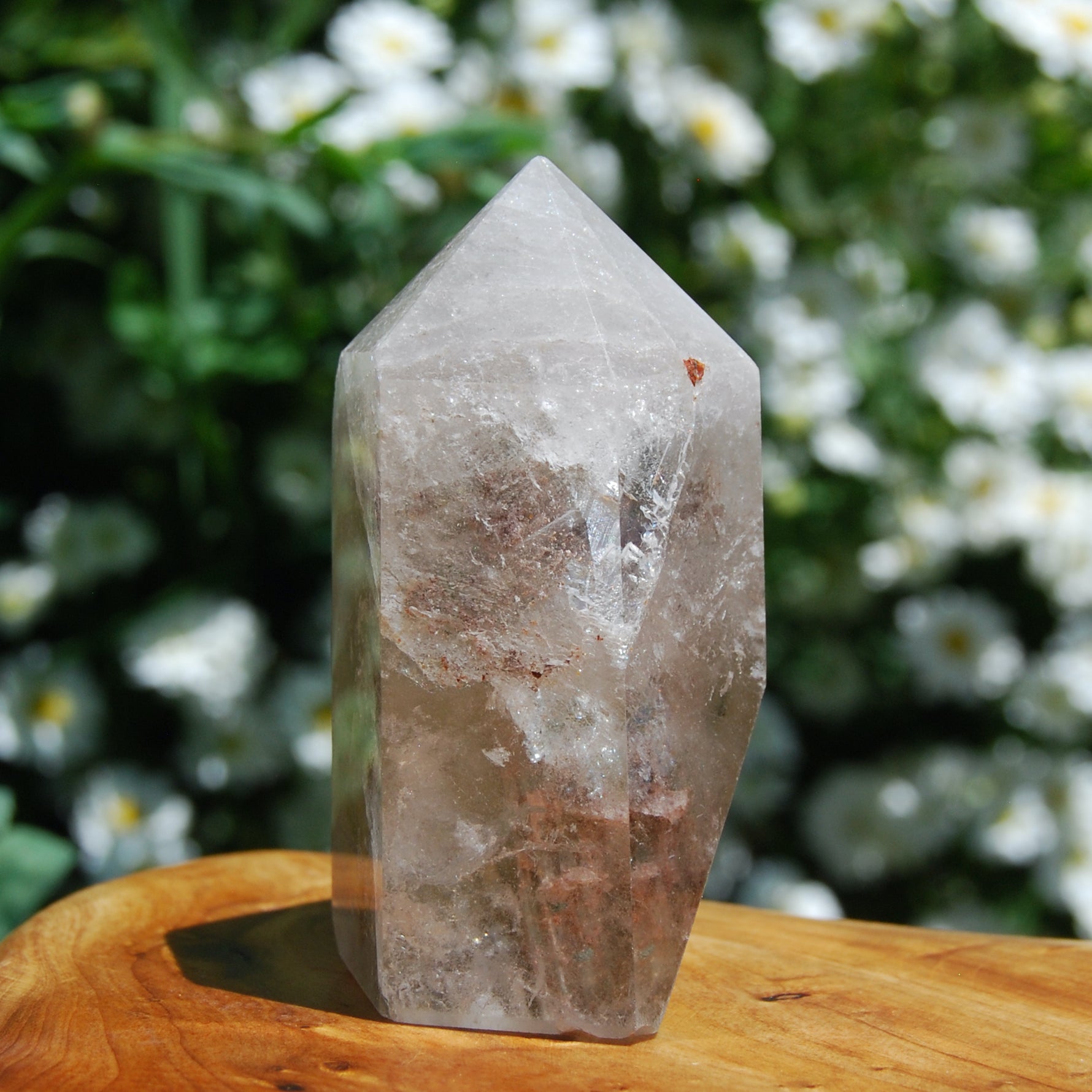 Lodolite Garden Quartz Crystal Tower, Landscape Quartz