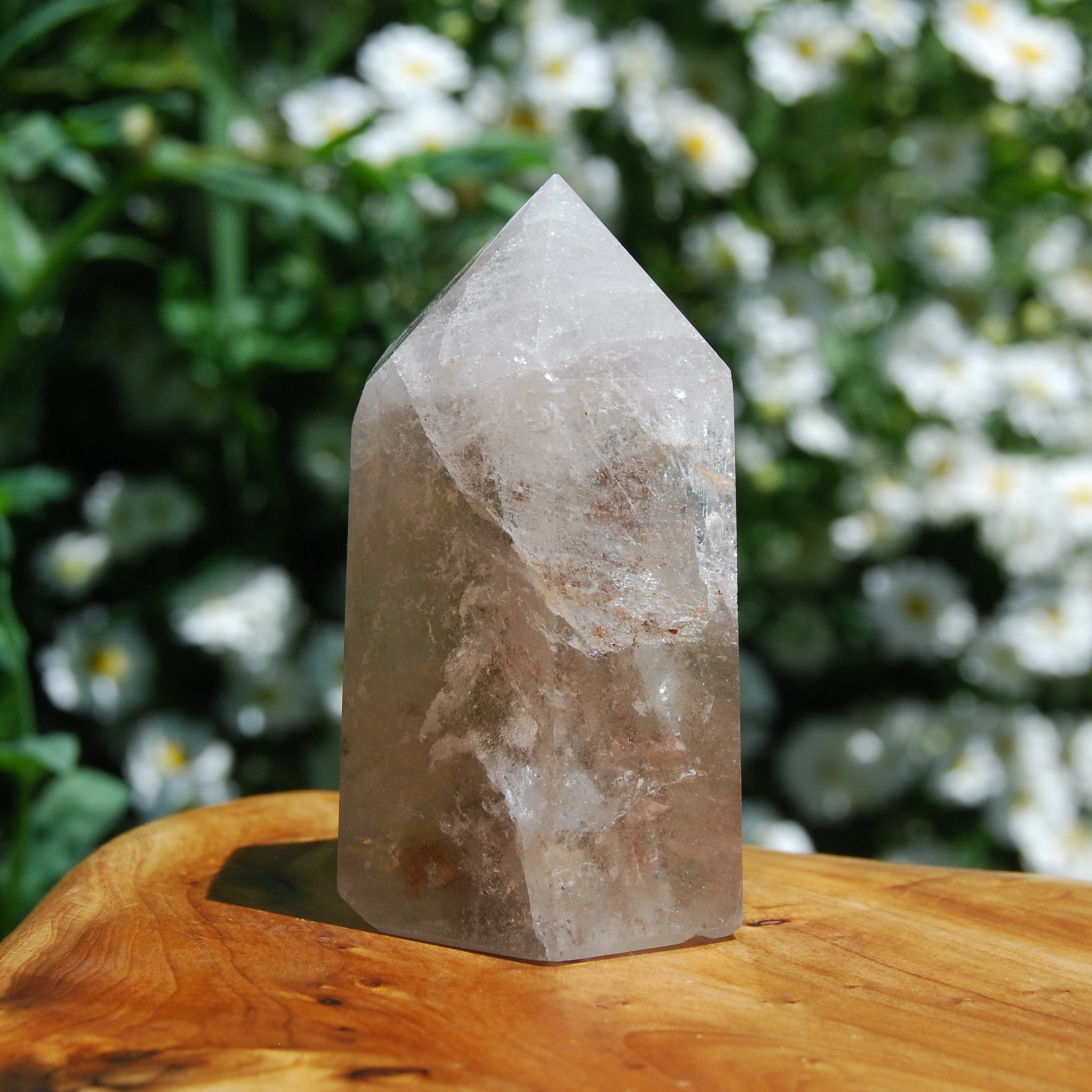 Lodolite Garden Quartz Crystal Tower, Landscape Quartz
