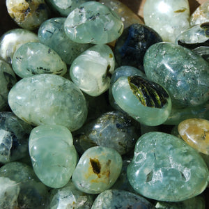 Prehnite Epidote Crystal Tumbled Stones