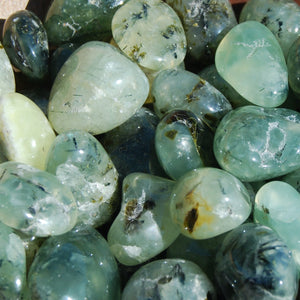 Prehnite Epidote Crystal Tumbled Stones