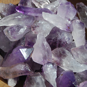 Amethyst Quartz Crystal Points, Raw Amethyst 