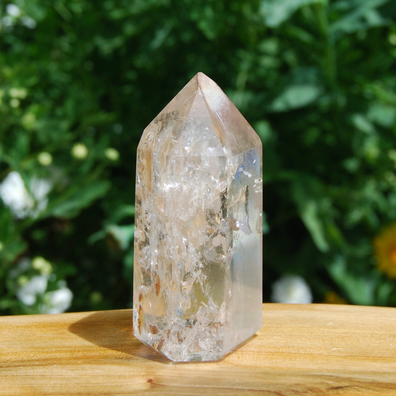 Pink Lithium Quartz Crystal Tower