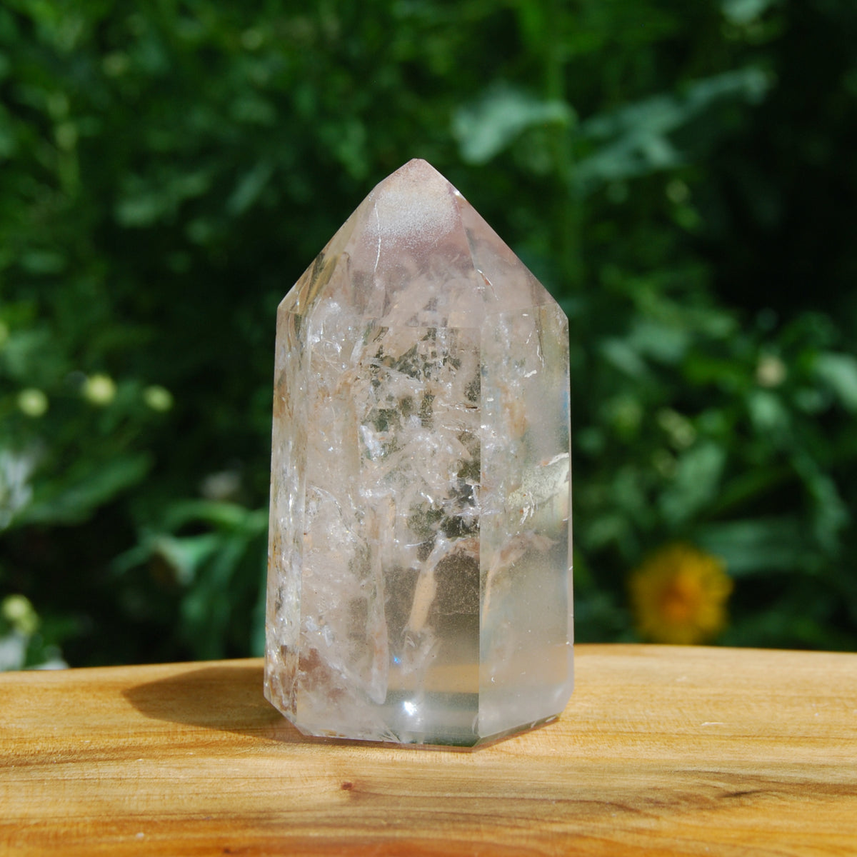 Pink Lithium Quartz Crystal Tower