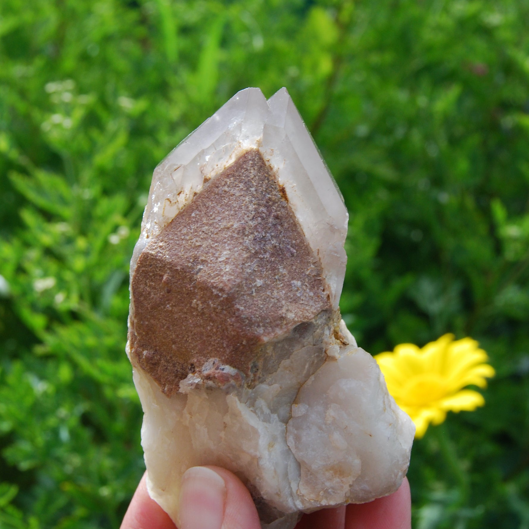 Hematite Phantom Cathedral Quartz Crystal