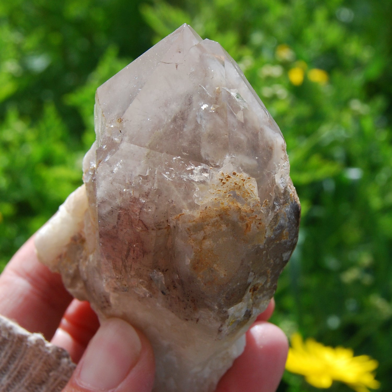 Hematite Phantom Cathedral Quartz Crystal