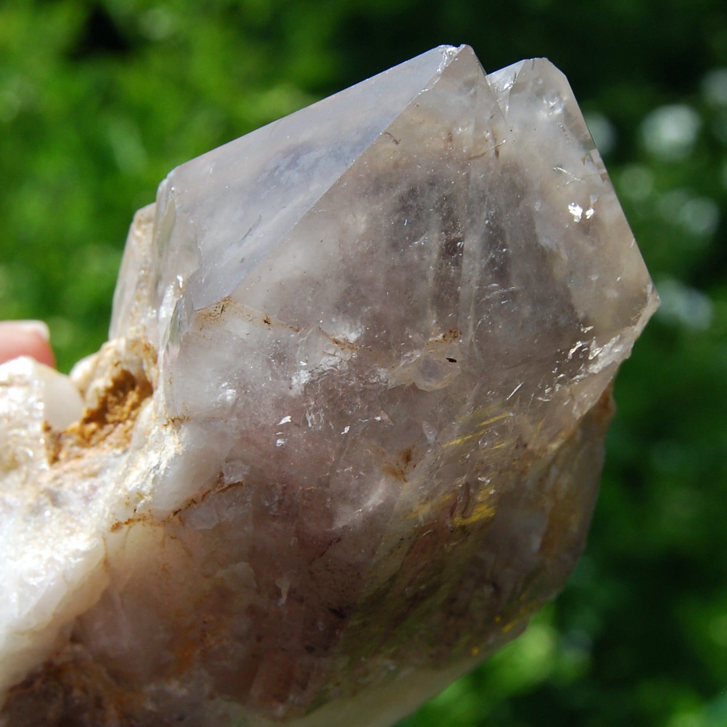 Hematite Phantom Cathedral Quartz Crystal