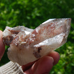 Red Hematite Cathedral Quartz Crystal, Zimbabwe
