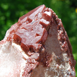 Red Hematite Quartz Crystal Cathedral, Hematoid Quartz, Zimbabwe, Africa