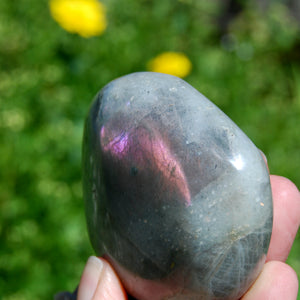 Purple Labradorite Crystal Palm Stone