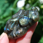 Labradorite Carved Crystal Goldfish Realistic 