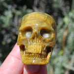 Pietersite Carved Crystal Skull Realistic Gemstone Carving