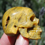 Pietersite Carved Crystal Skull Realistic Gemstone Carving