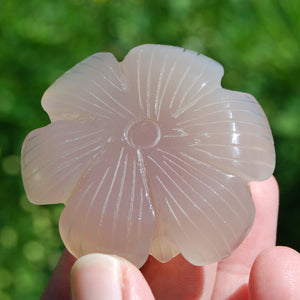 Agate Geode Lotus Flower Hand Carved Crystal Druzy