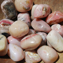 Load image into Gallery viewer, Peruvian Pink Opal Tumbled Stones, Andean Opal Tumbled Crystal
