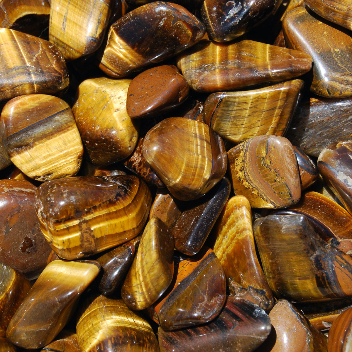 Tiger's Eye Crystal Tumbled Stones Small