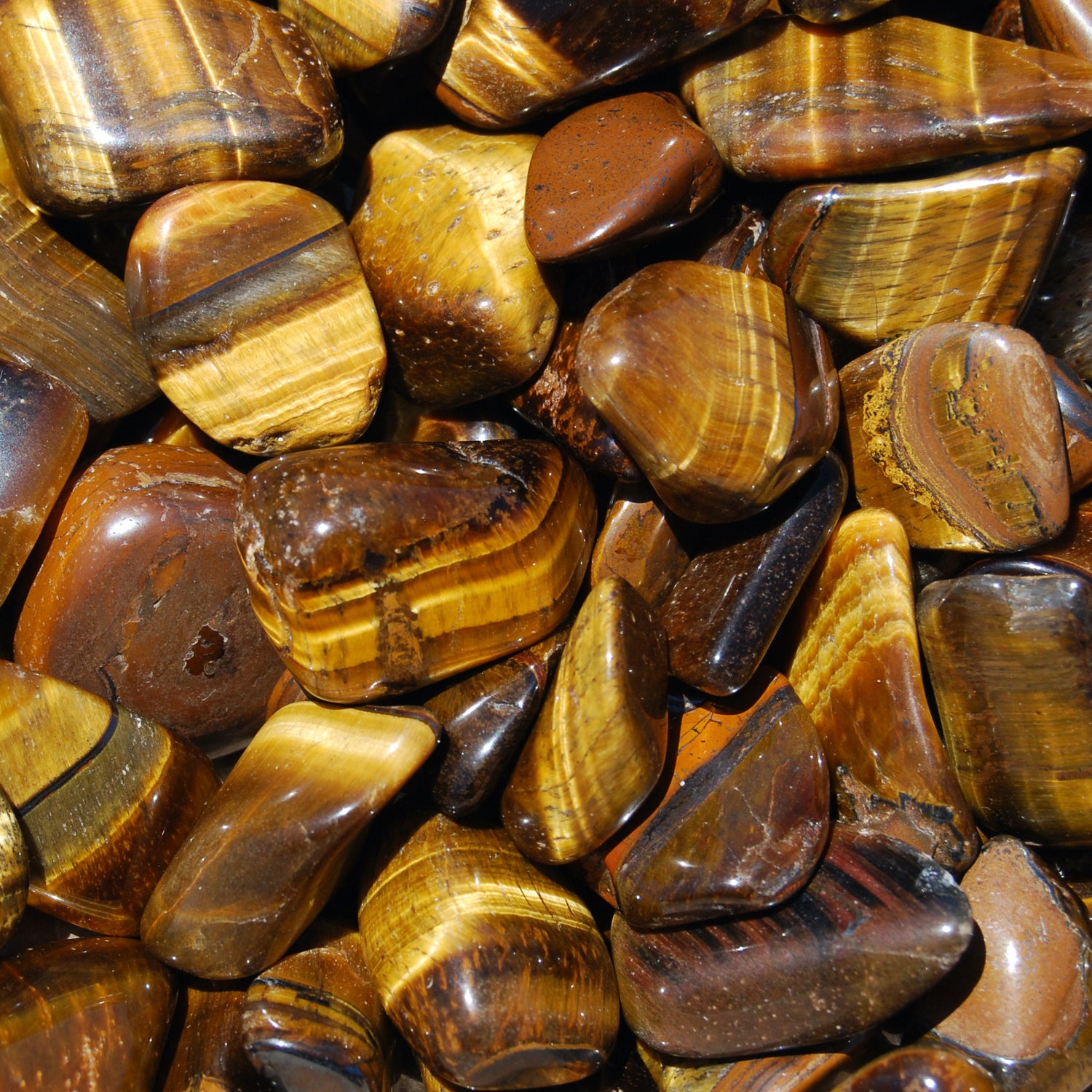 Tiger's Eye Crystal Tumbled Stones Small
