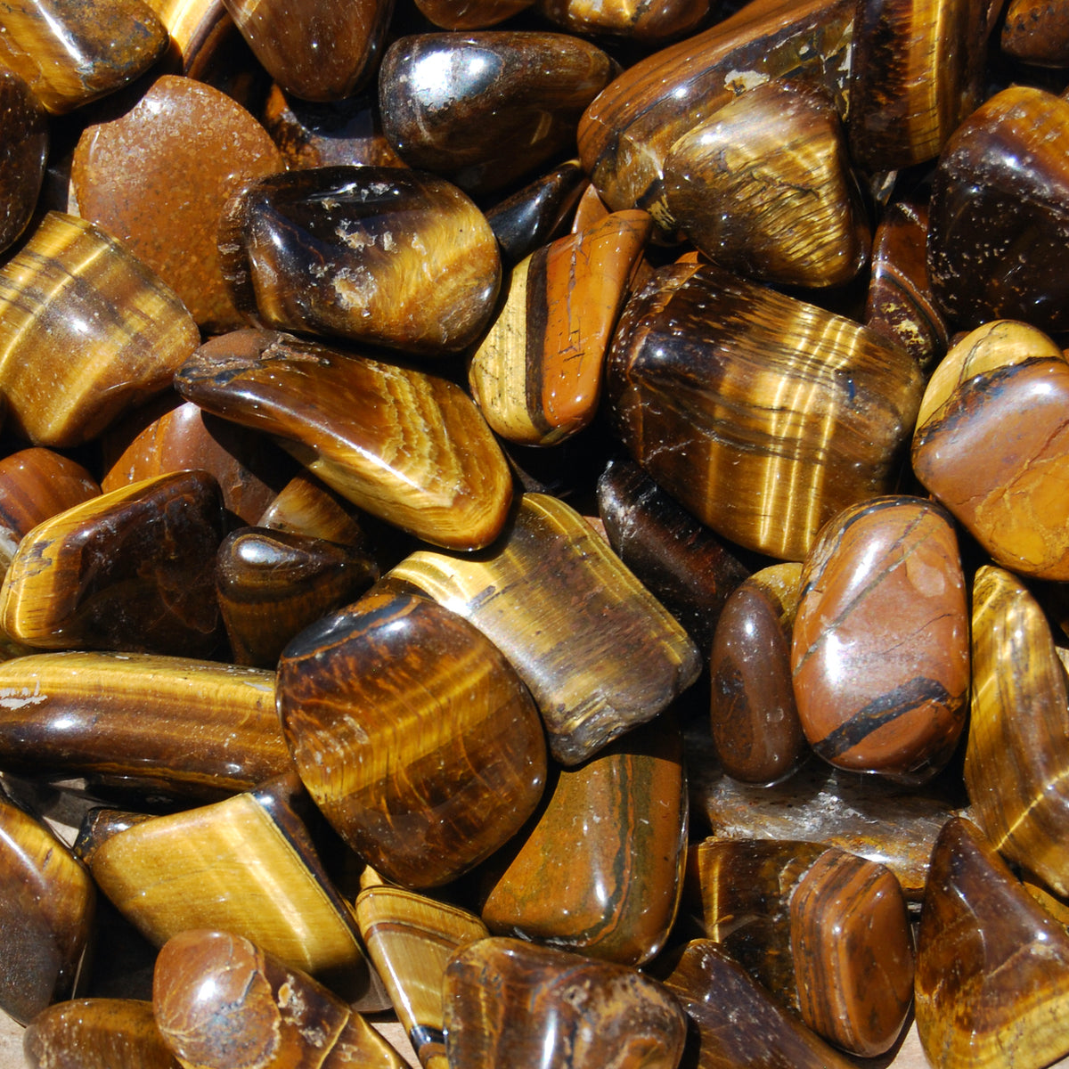 Tiger's Eye Crystal Tumbled Stones Small