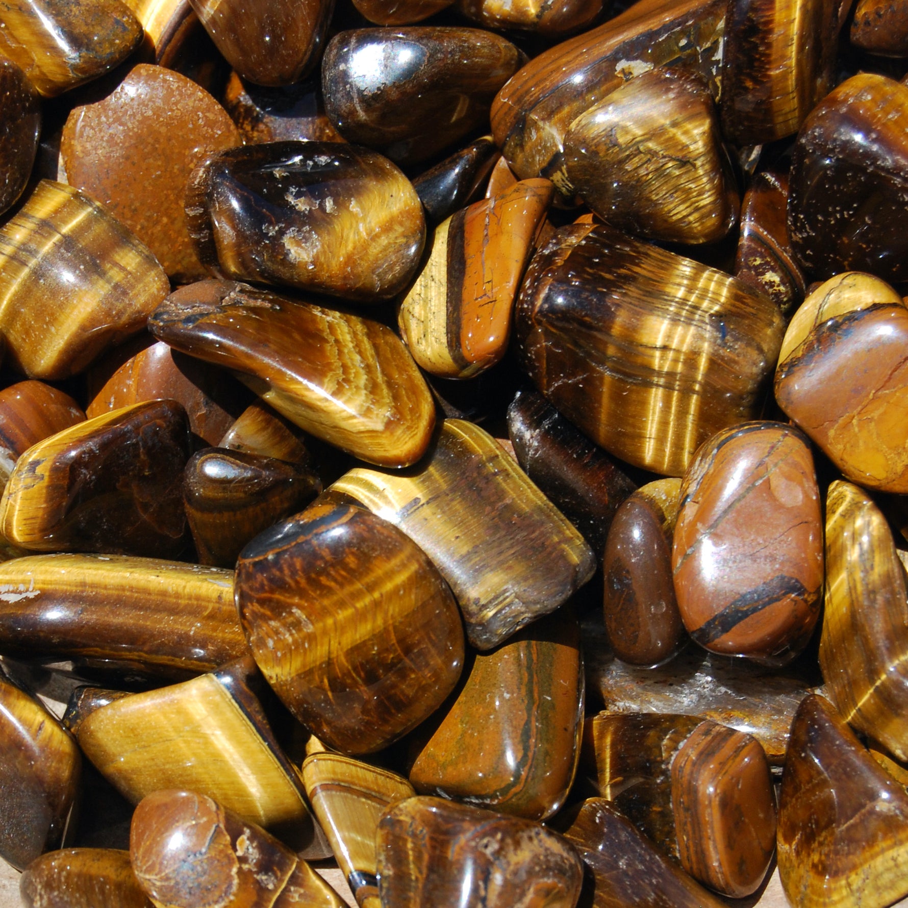 Tiger's Eye Crystal Tumbled Stones Small