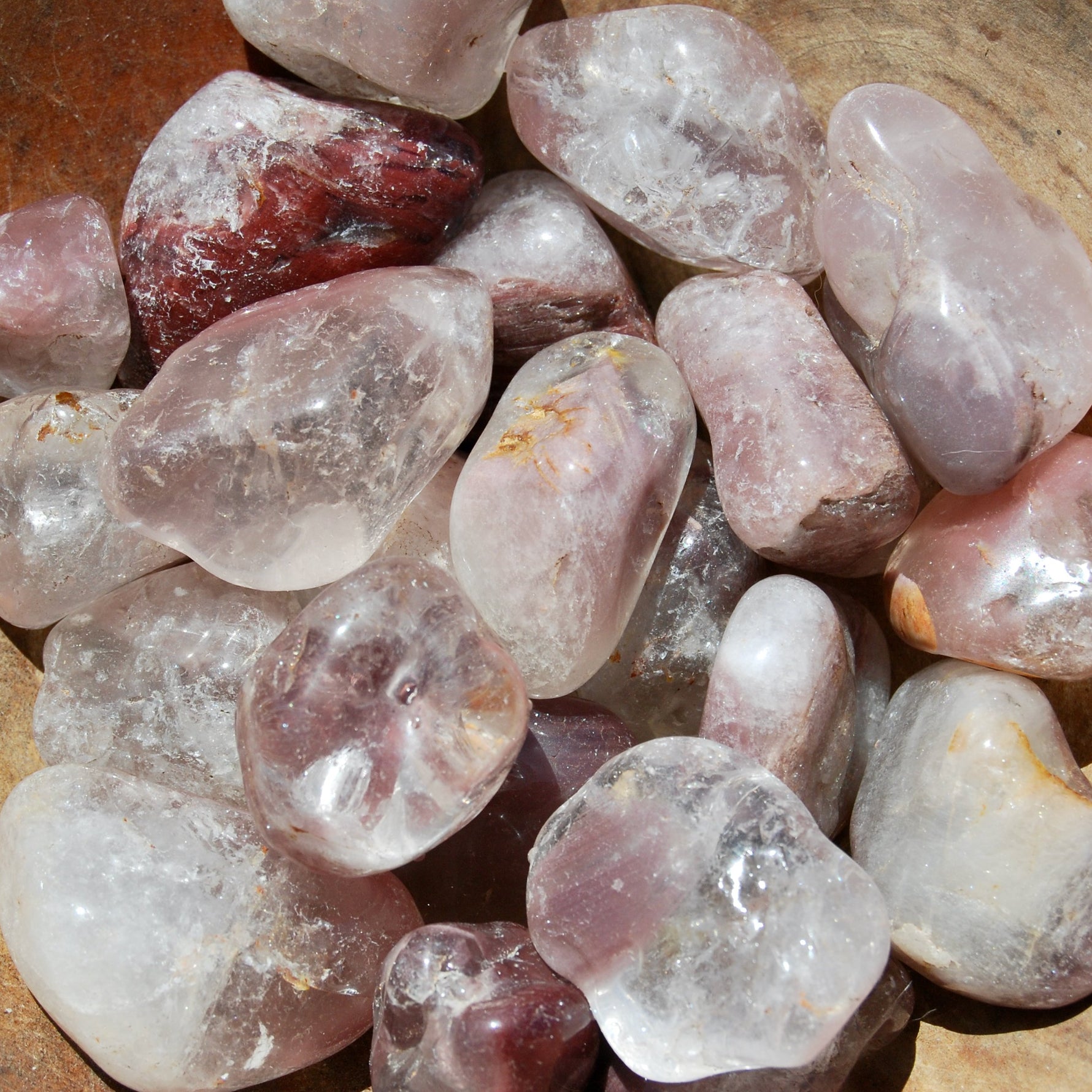 Pink Lithium Quartz Crystal Tumbled Stones