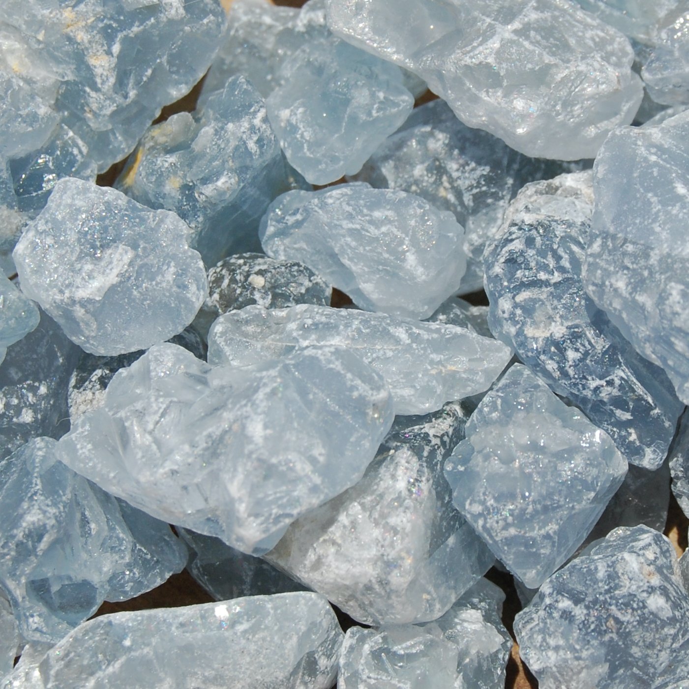 Celestite, Raw Celestite Crystal Pieces