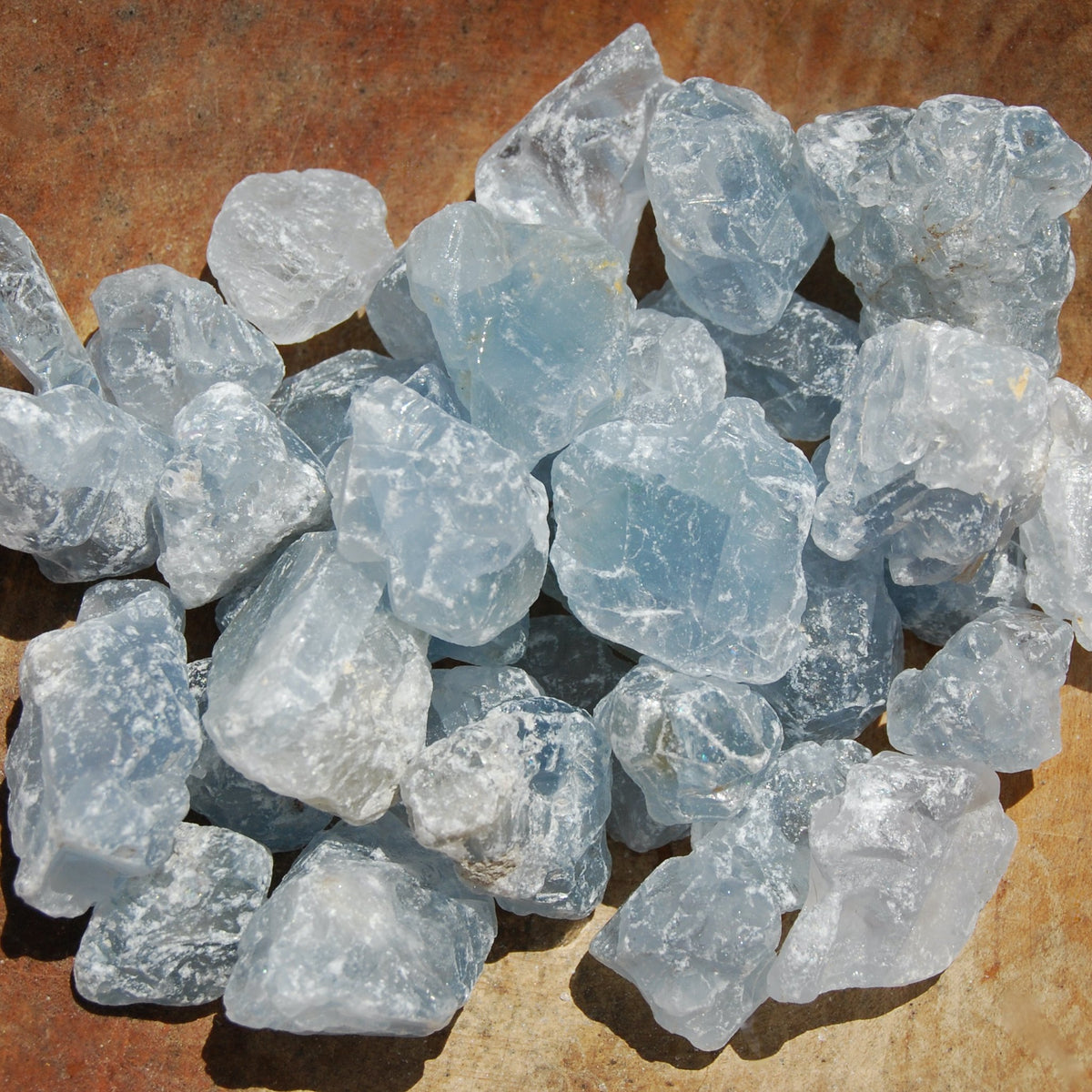 Celestite, Raw Celestite Crystal Pieces