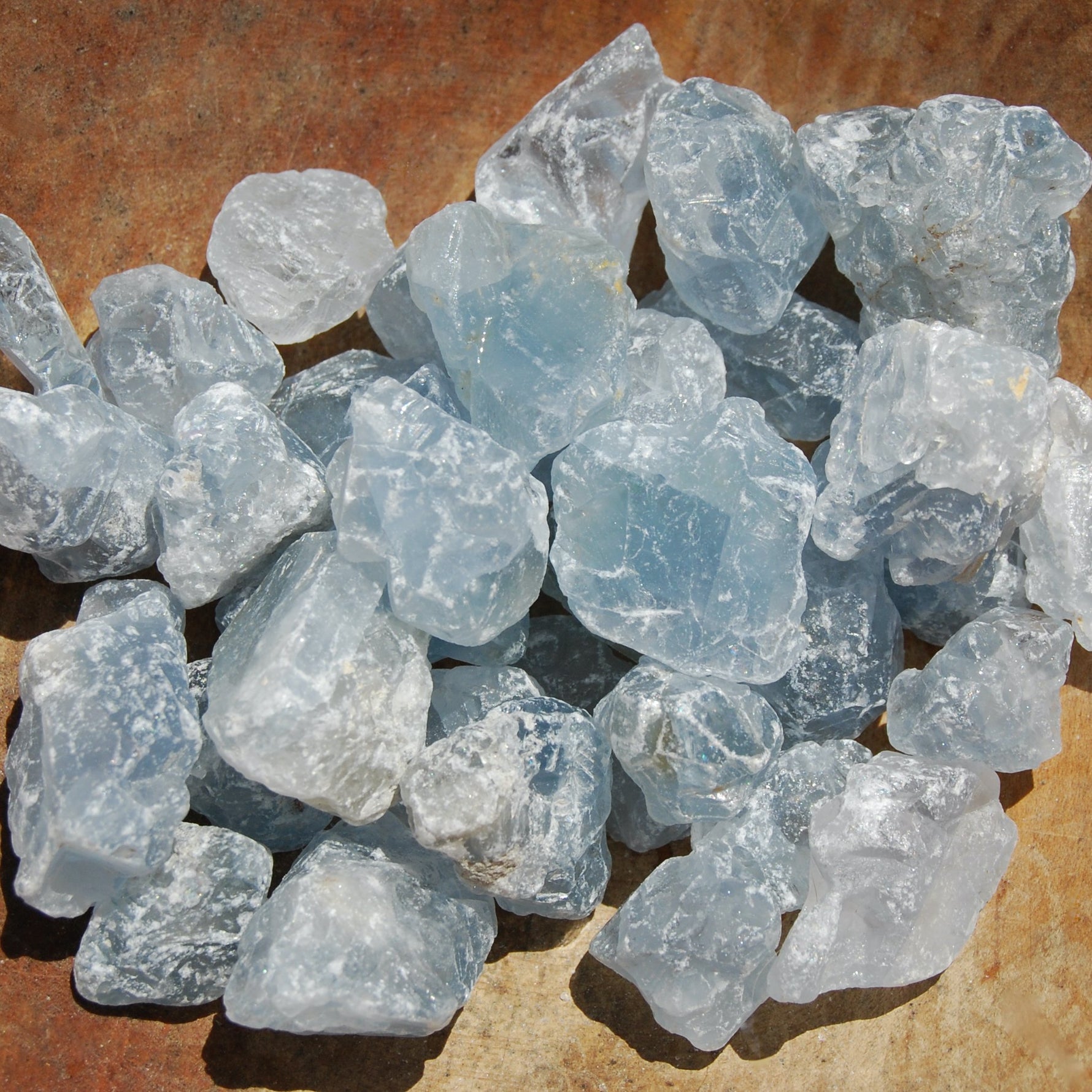 Celestite, Raw Celestite Crystal Pieces