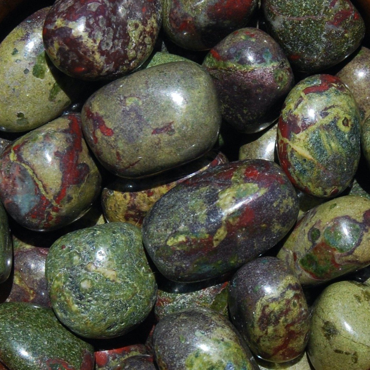 Dragon's Blood Jasper Tumbled Stones, Dragon Bloodstone, Dragon's Blood Stone 