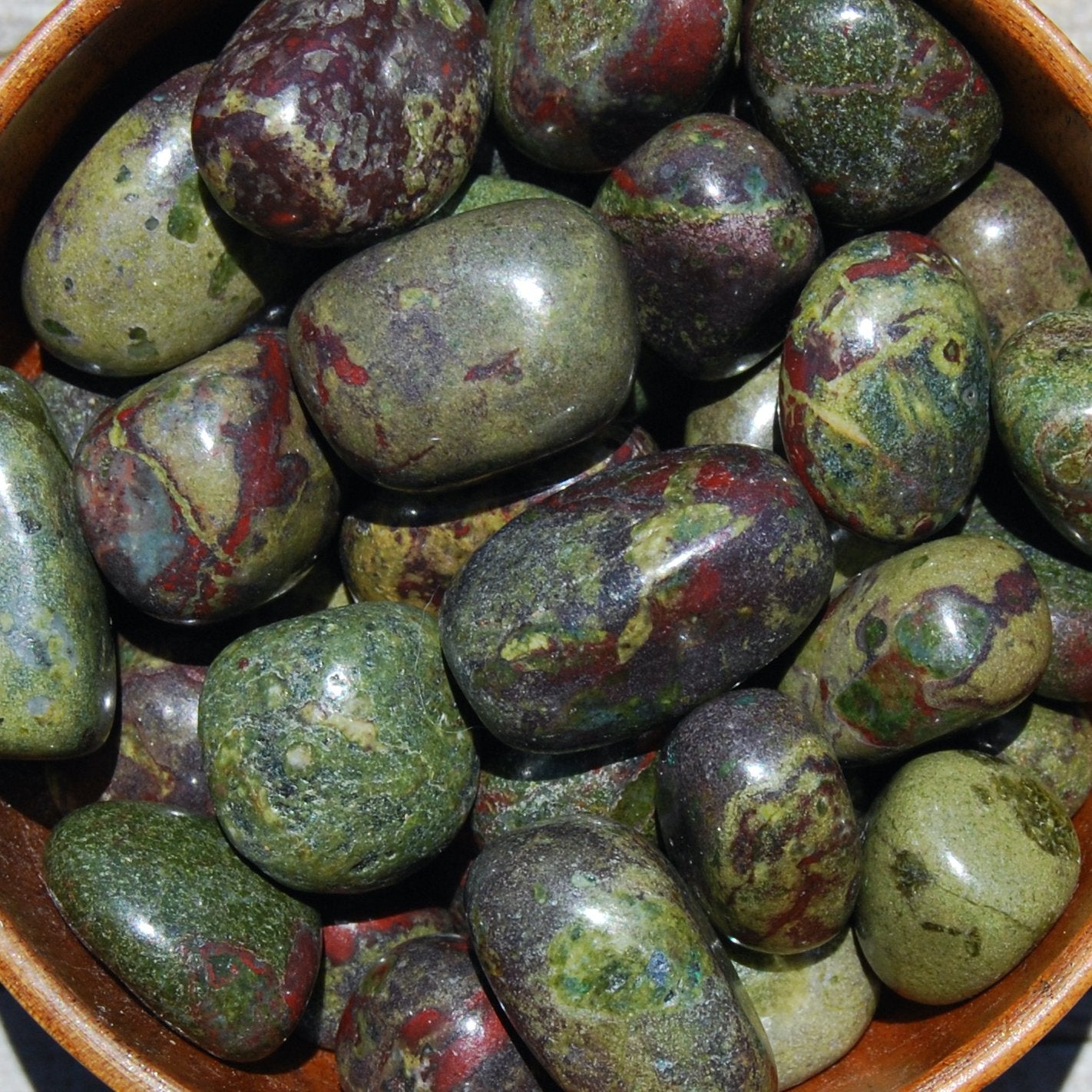 Dragon's Blood Jasper Tumbled Stones, Dragon Bloodstone, Dragon's Blood Stone 