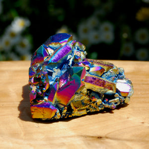 Titanium Aura Quartz Crystal Cluster