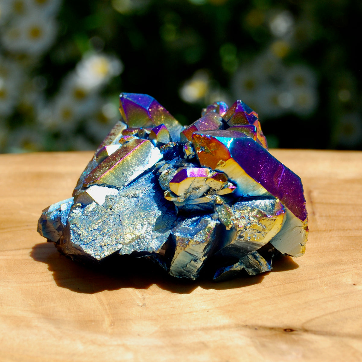 Titanium Aura Quartz Crystal Cluster