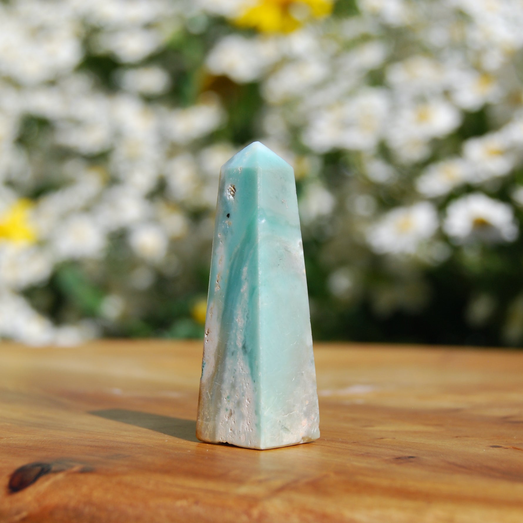 Blue Opalized Petrified Wood Tower, Blue Opal Wood, Blue Opalized Wood, Indonesia