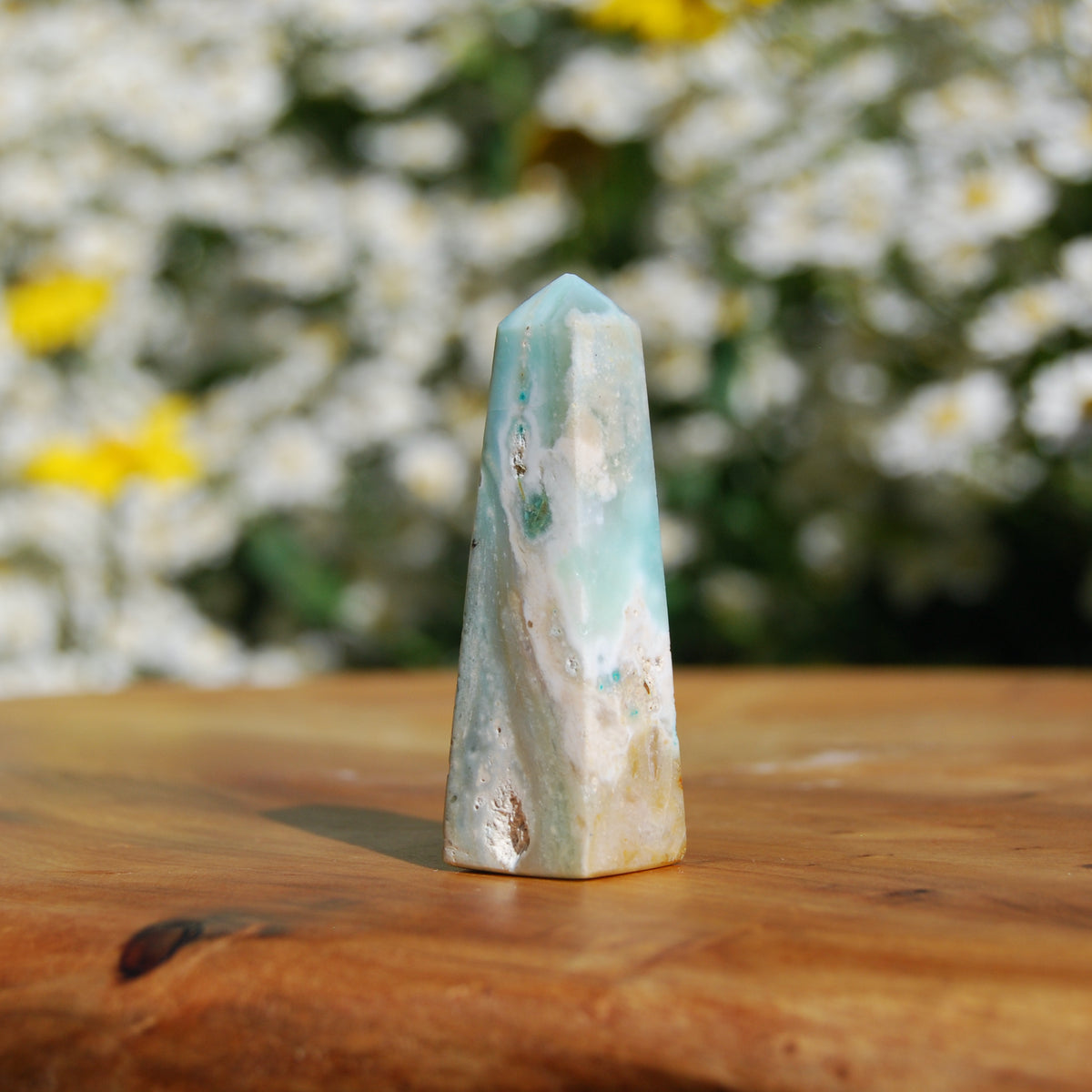 Blue Opalized Petrified Wood Tower, Blue Opal Wood, Blue Opalized Wood, Indonesia