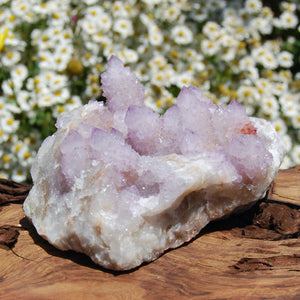 Spirit Quartz, Large Amethyst Spirit Quartz Crystal Cluster, South Africa