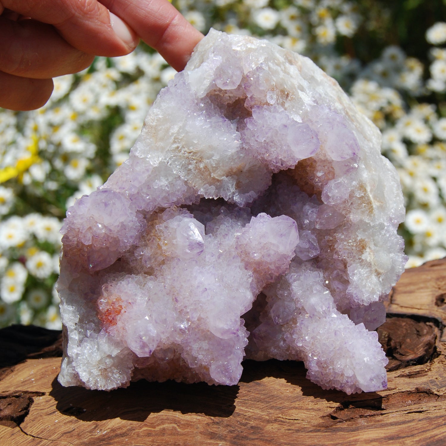Spirit Quartz, Large Amethyst Spirit Quartz Crystal Cluster, South Africa