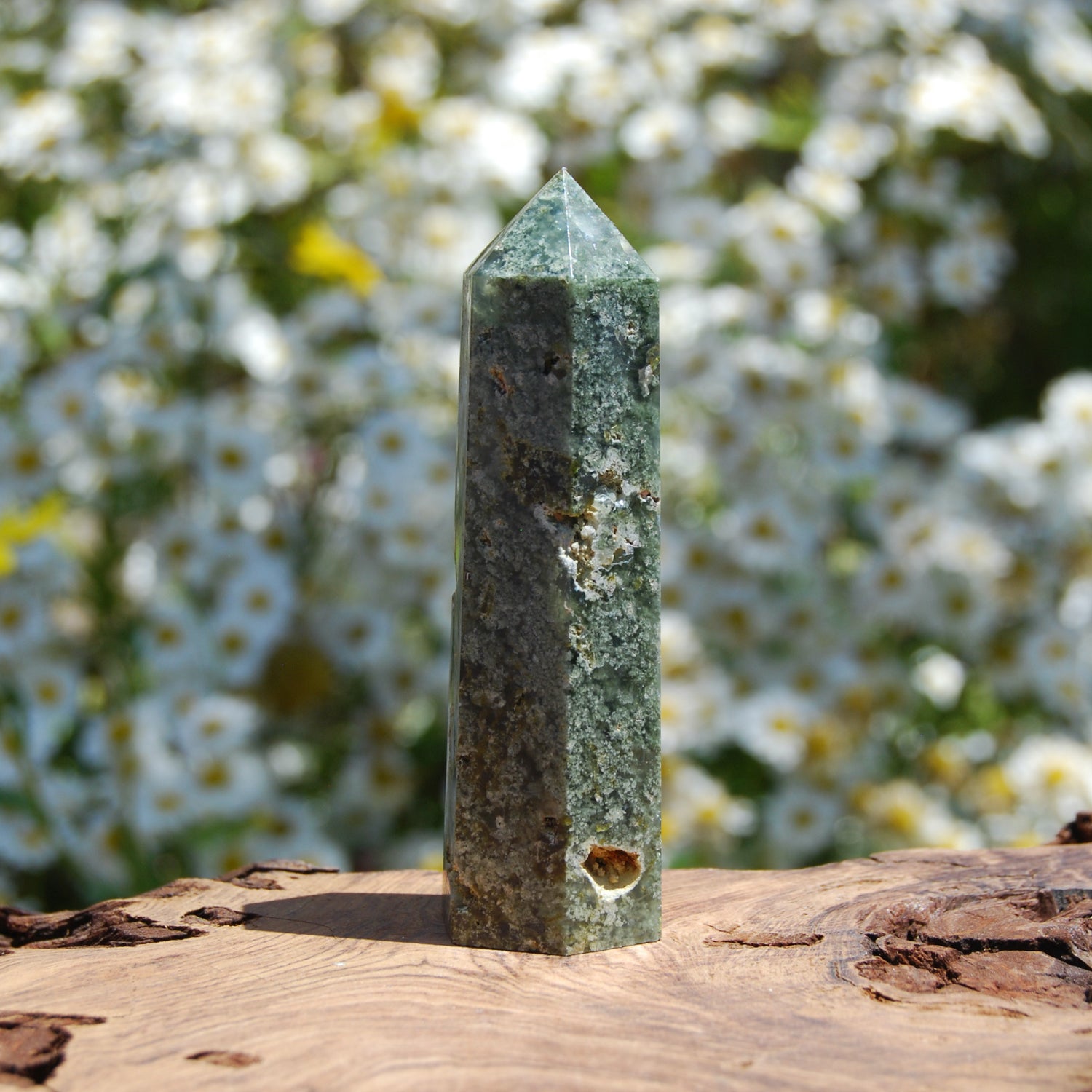 Prehnite Crystal Tower