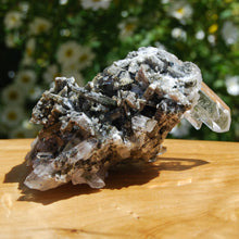 Load image into Gallery viewer, Chlorite Silver Quartz Crystal Cluster, Corinto Brazil
