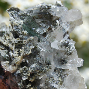 Chlorite Silver Quartz Crystal Cluster, Corinto Brazil
