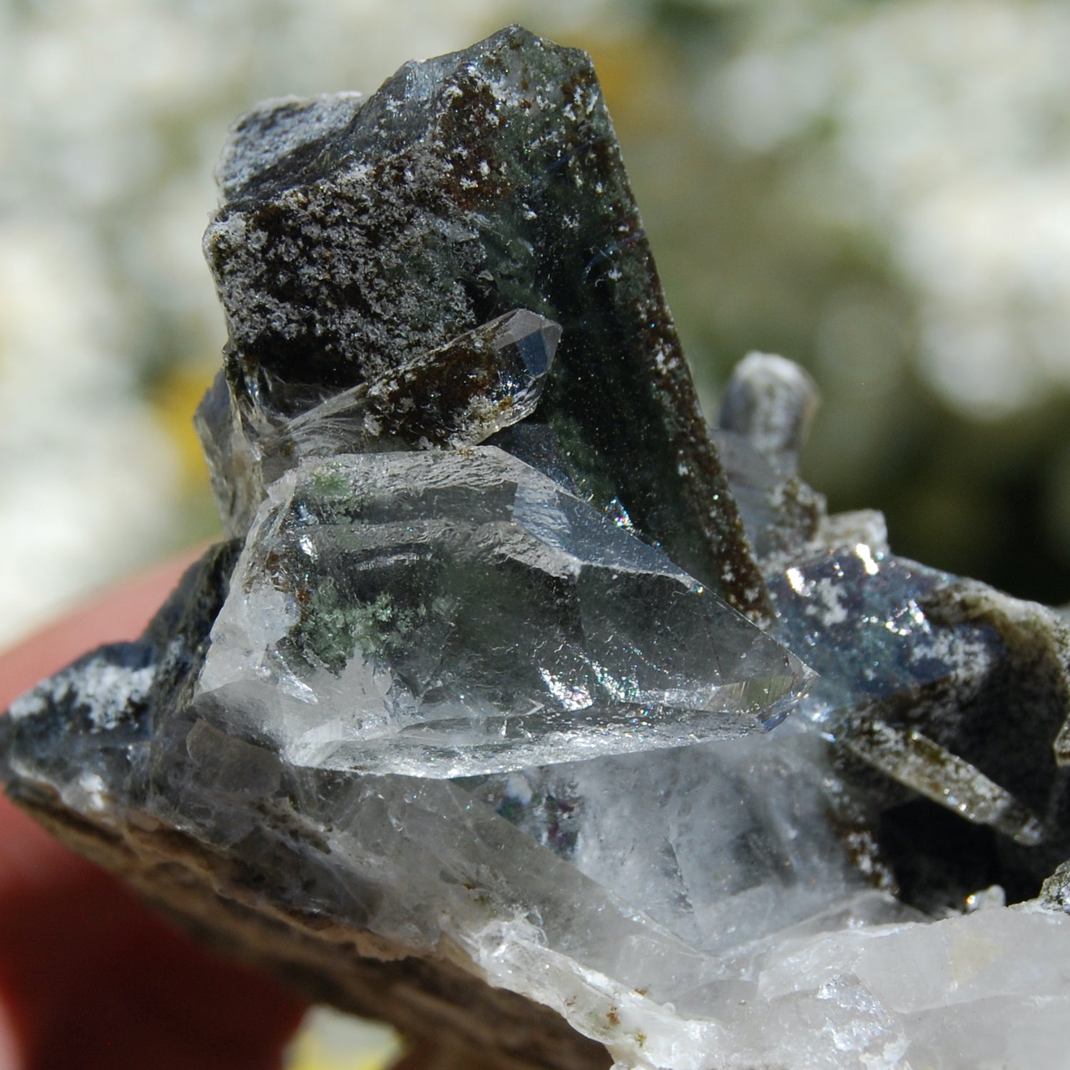 Chlorite Optical Quartz Crystal Cluster, Corinto, Brazil