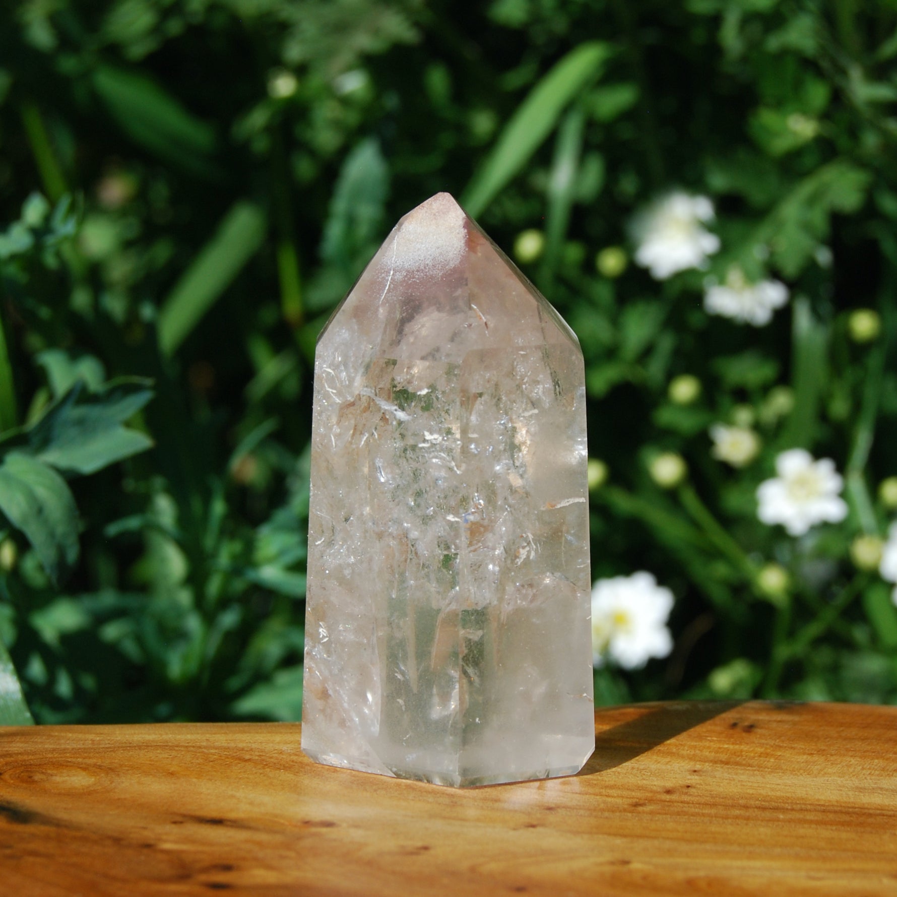 Pink Lithium Quartz Crystal Tower