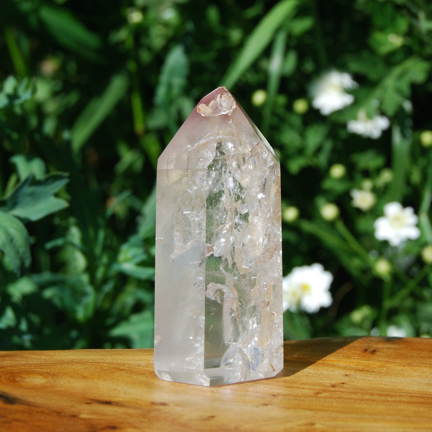 Pink Lithium Quartz Crystal Tower
