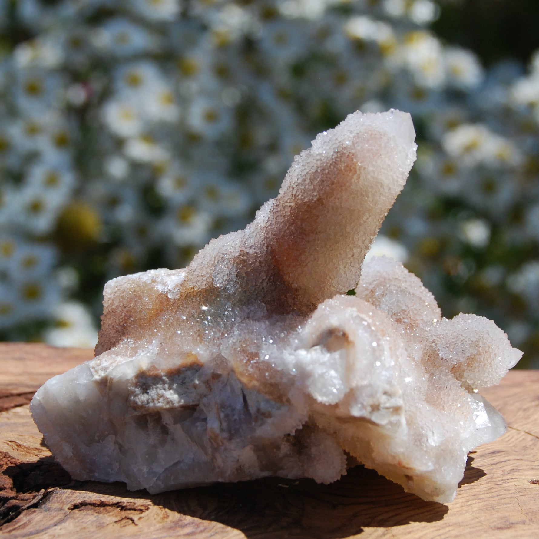 Large Fairy Quartz Crystal Cluster, Raw Spirit Quartz Druzy, South Africa