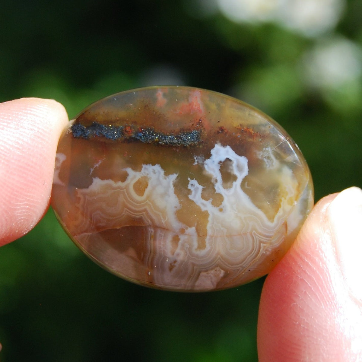 Plume Agate Cabochon