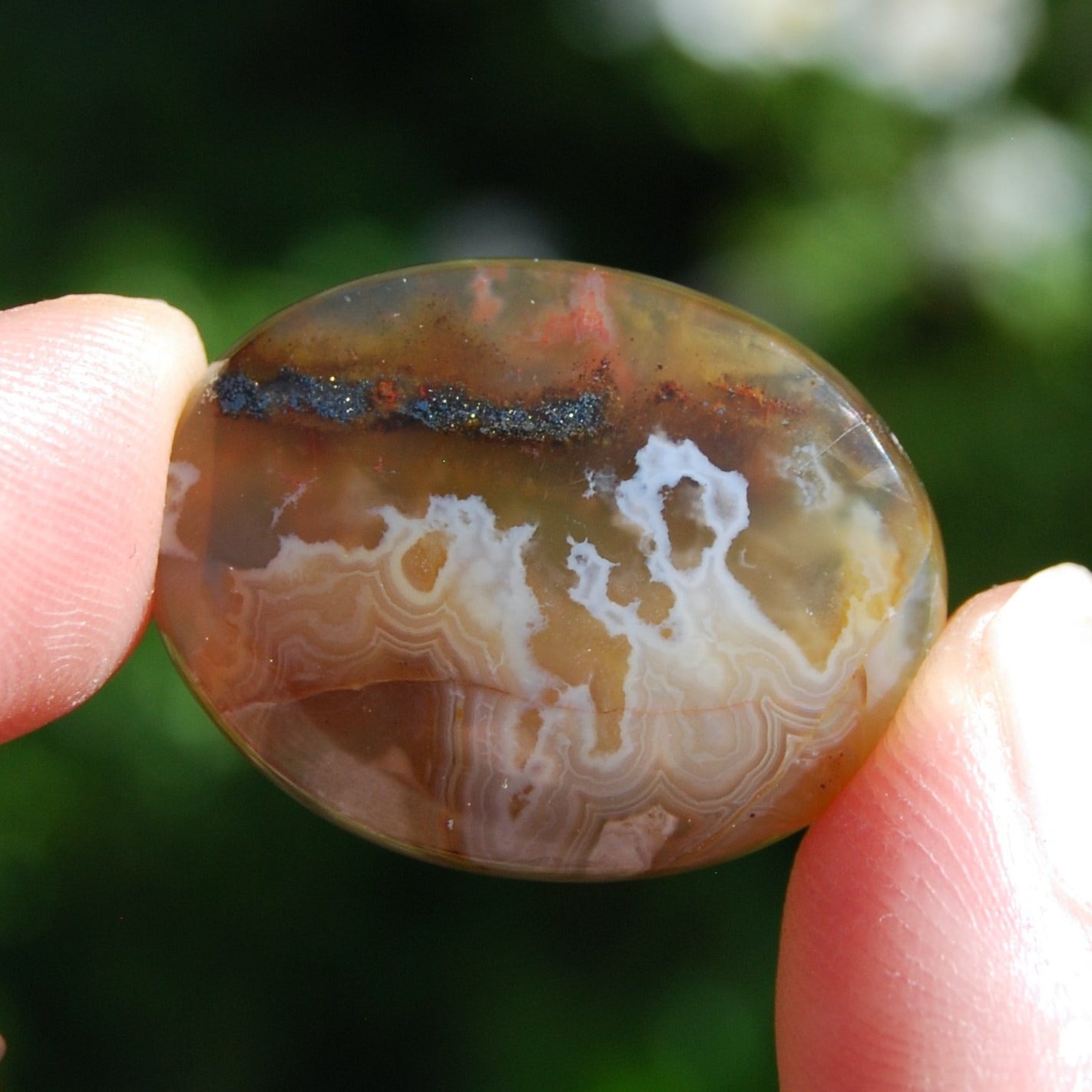 Plume Agate Cabochon