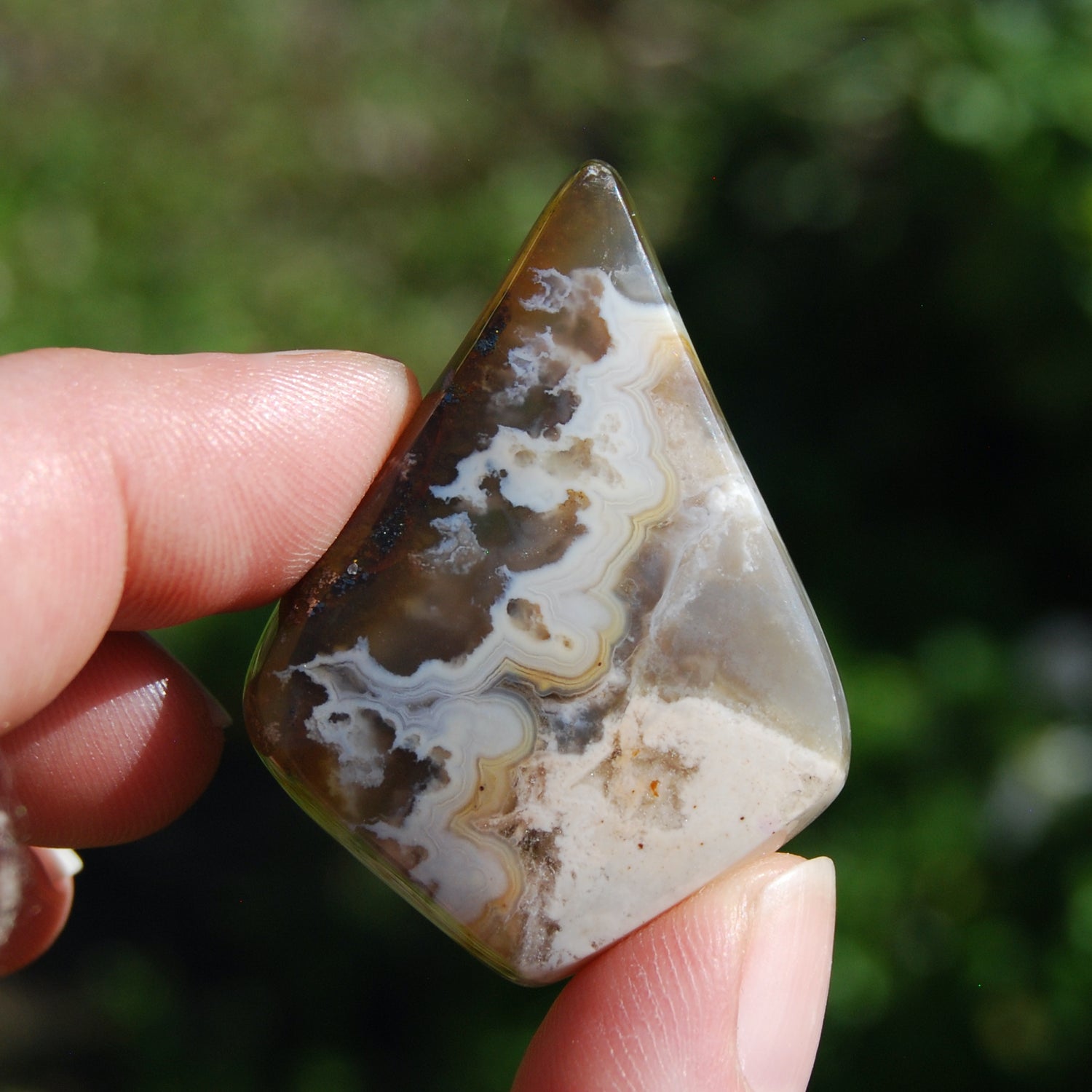 Plume Agate Cabochon, Indonesia
