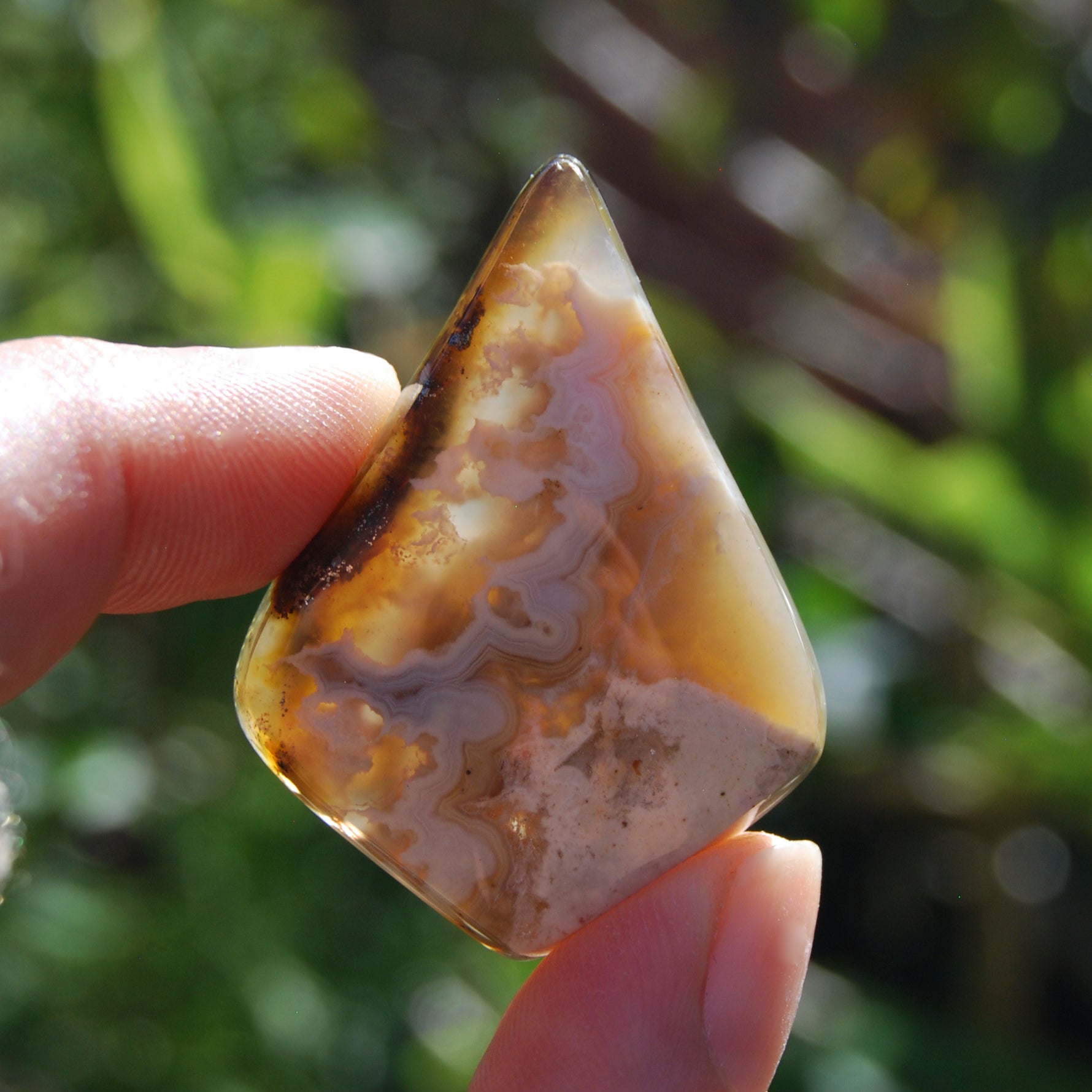 Plume Agate Cabochon, Indonesia