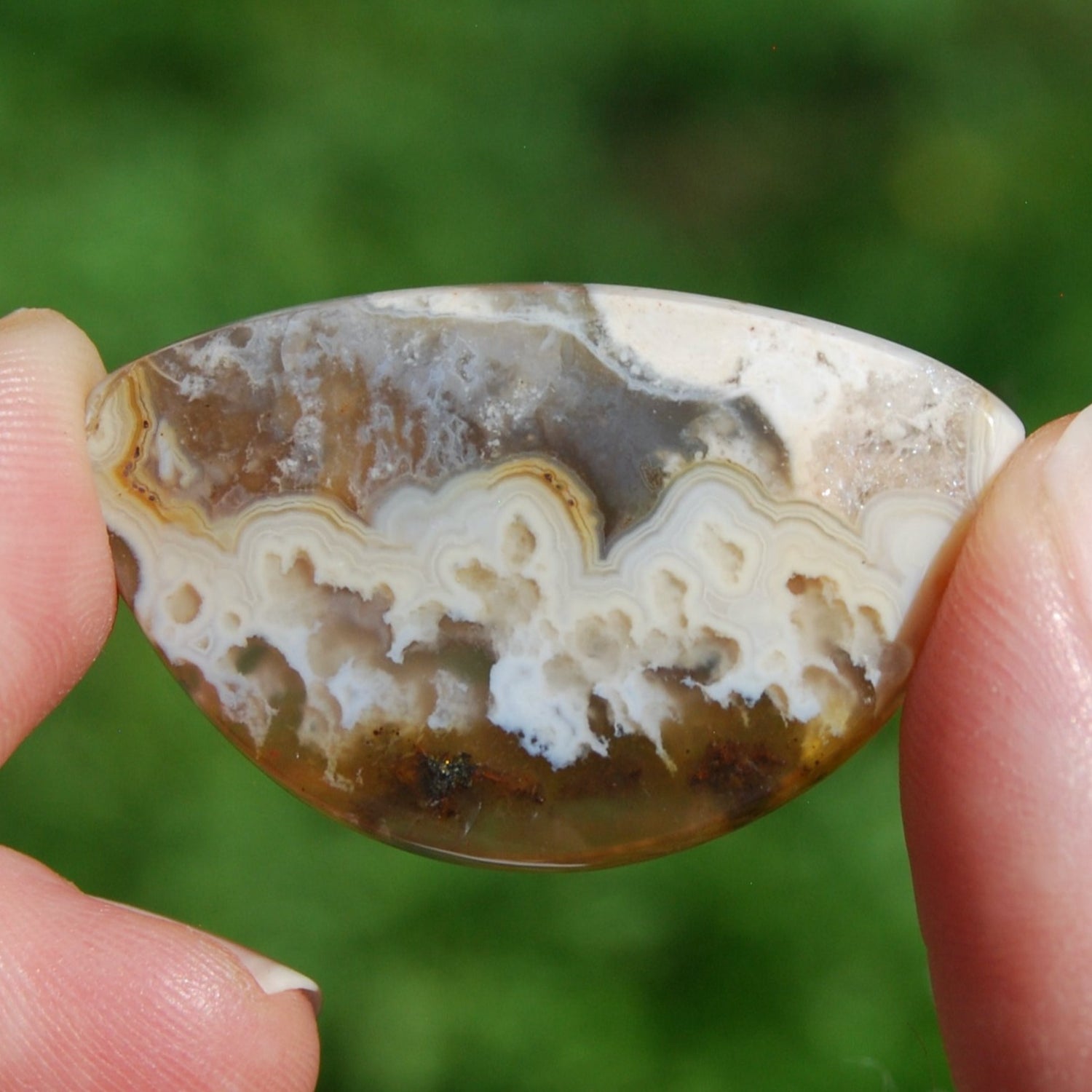 Plume Agate Cabochon, Indonesian Agate