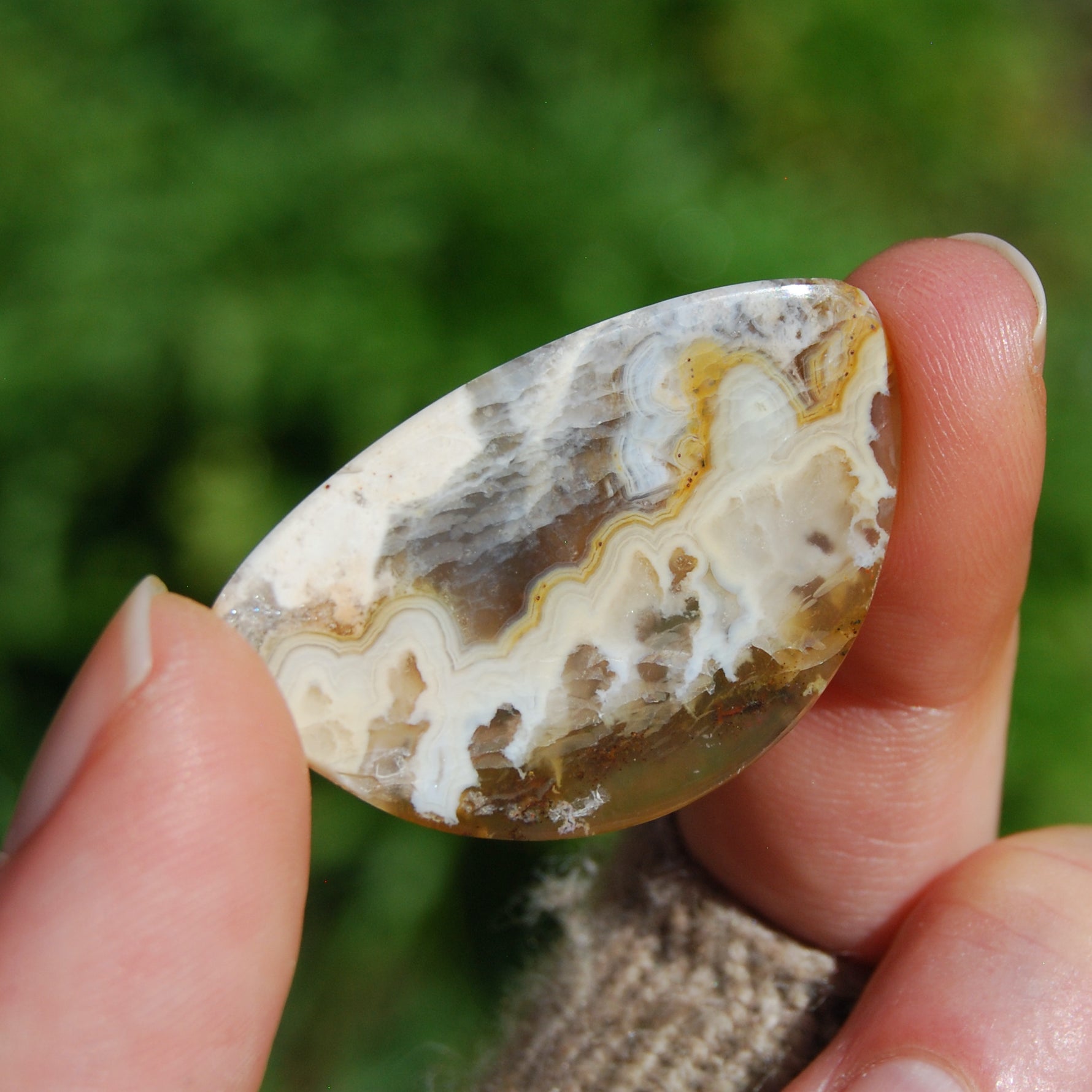 Plume Agate Cabochon, Indonesian Agate