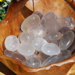 Girasol Clear Quartz Crystal PalmStones, Madagascar