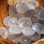 Girasol Clear Quartz Crystal Palm Stone, Madagascar